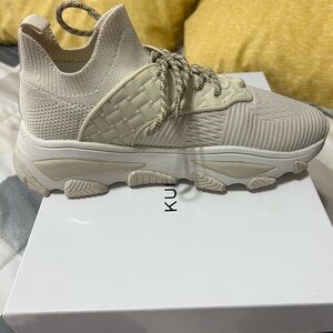 Kurt Geiger Cream Knit Sneakers